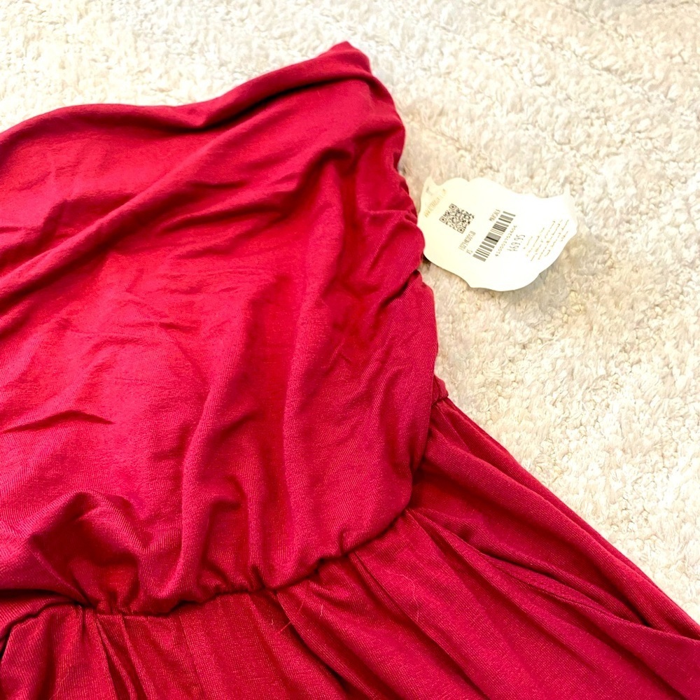 NWT - Altar’d State Merlot Strapless Women’s Jumper w/Pockets - Picture 3 of 3